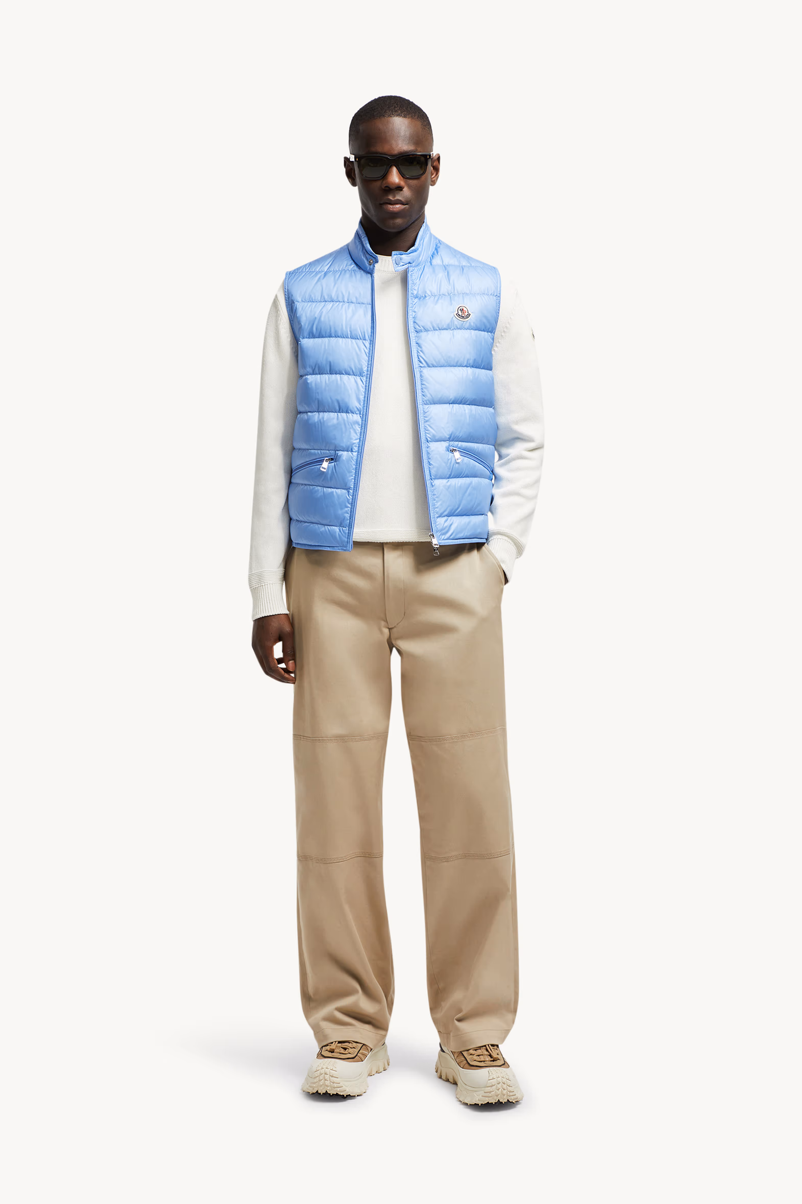 Chaleco plumífero plegable Gui Hombre Azul claro Moncler 0